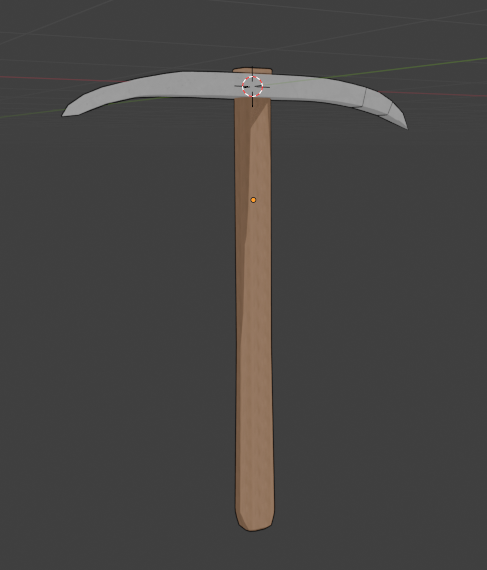 struve333's tweet photo. I made a pickaxe... and that’s it XD. 

But seriously, this pickaxe is going to be important. Now, I think the next thing I’ll do is create the gestures/emotions for the girl.

#3DCG #blender #pickaxe #3dtoon #3Dobject https://t.co/OtaoiqInUq
