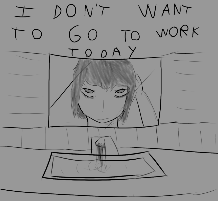 CaluanAgain's tweet photo. I don't want to go to work today. 1/5 https://t.co/Sr423wqsLB