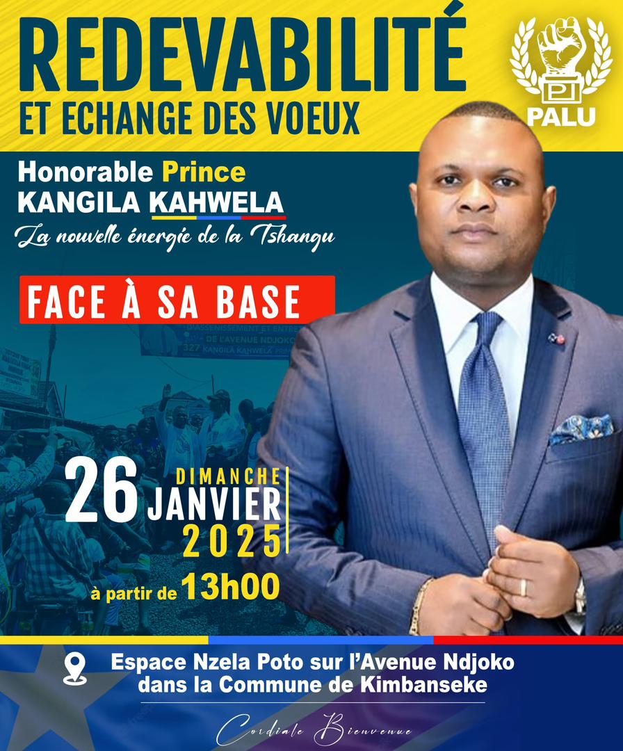 MukabaGermain's tweet image. 🛑 LELO MOKOLO YA BA SANGO MALAMU PONA TSHANGU ! 
Venez écouter l'Hon. Maître Prince Kangila Kahwela 

#LELO Dimanche 26 janvier 2025
Je t'invite, moi je serai là au rendez-vous de l''élu face à sa base.