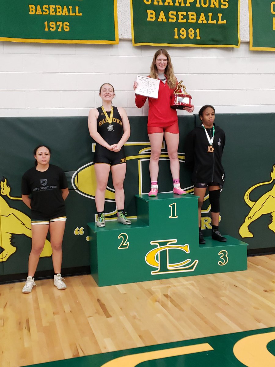 LBcavswrestling's tweet image. Serenity Shearer (Junior 145lbs) is the first Lord Botetourt female wrestler to win a VHSL tournament. She pinned her way through the finals today at the 3rd Annual Louisa Ladys Invitational. Congratulations Serenity on this groundbreaking achievement!
@LBHS_AD 
@CavFoundation