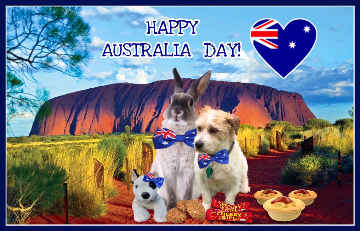 G'day, Mates! *waves paw &amp; nibbles Cherry Ripe bar* Wishing everypaw celebrating Australia Day a pawsome time. Have fun &amp; stay safe, pals! *re-adjusts sunnies &amp; hugs*
🐶💕💜🇦🇺
<a href="/ZombieSquadHQ/">ZombieSquadHQ💖💚🧡💚🩵©</a> <a href="/angelananaedna/">Princess Pandora&Baby Blossom RIP SASHA MY GIRL X</a> <a href="/PeppyMc/">PeppyMcCatface #ZSHQ #theruffriderz</a> <a href="/JaspaTheMaltzu/">🇦🇺🐾🐶 LCDR JASPA #ZSHQ 🐶🐾🇦🇺</a> <a href="/willamhariett/">Harriet & Matilda 🇦🇺..Fred & Eddie 🌈💔</a> <a href="/Mini_Tink_/">🎀 Mini Tink 🎀</a> <a href="/jerry_tuxedo/">Angel 🌈 Captain Jerry - RIP 1.8.2013-17.6.2025</a> 
#ZSHQ