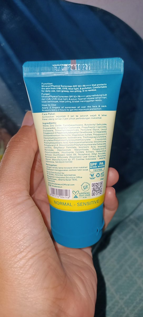 avvchyaa's tweet photo. WTS prelove sunscreen amaterasun Spf 50+ PA++++

- dom sby, bisa cod
- exp 10/27
- baru 2x pakai
- 30k aja

#pl #zonajajan #zonauang #zonabu https://t.co/zO2DSJivLD