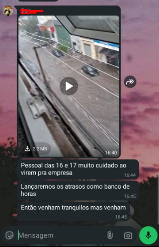 babadoofc_'s tweet photo. 🚨VEJA: Internauta expõe patrão sem noção que alertou sobre atrasos mesmo sabendo que as ruas estavam ALAGADAS. https://t.co/u0GivAoNTu