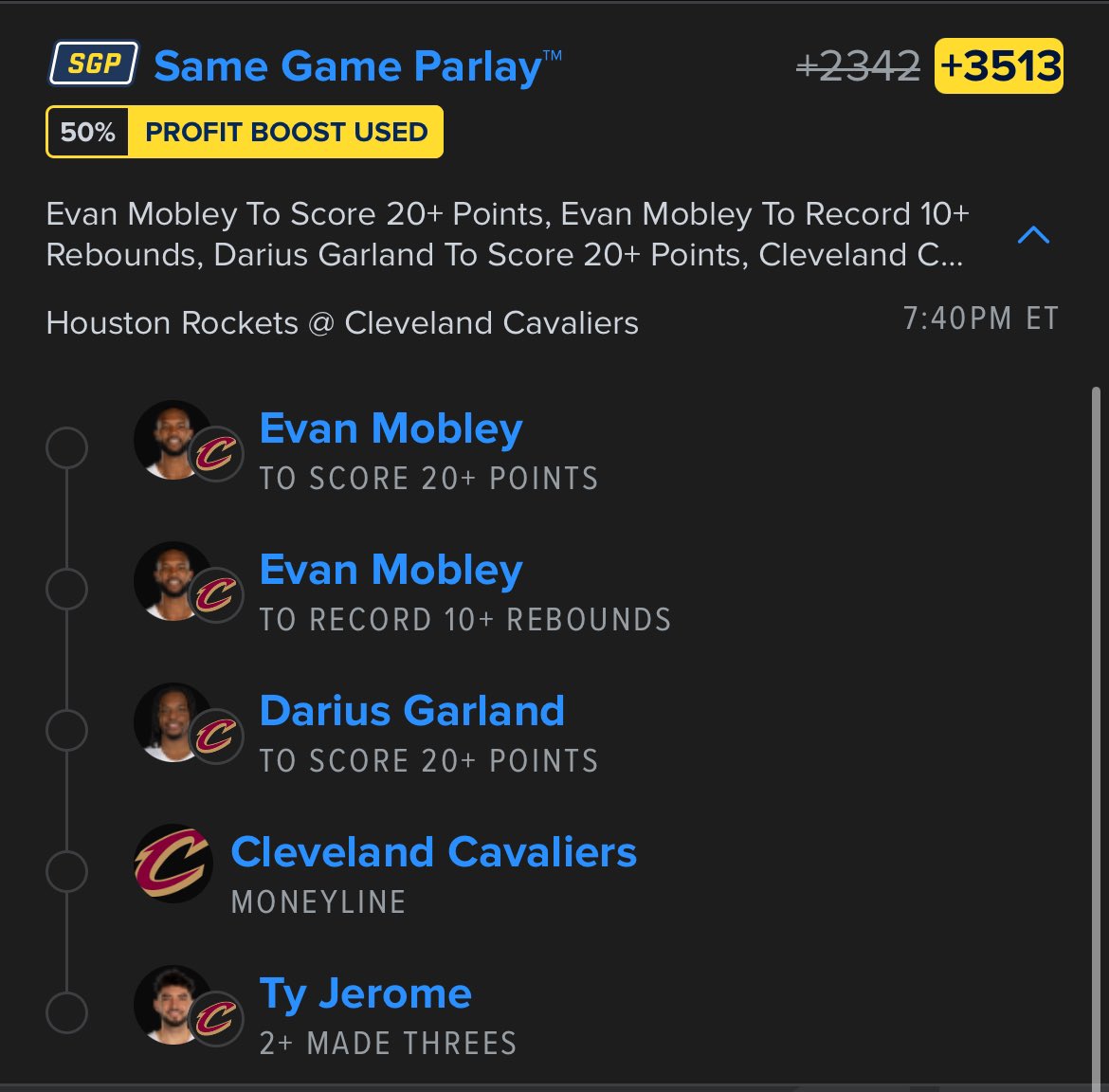 TribeofIndians's tweet photo. Mobley is IN‼️ DG revenge game‼️LETS MAKE SOME MOOLAH 💵💵💵
#LetEmKnow #Cleveland #CavsNation #NBA #NBAPicks #NBABetStream #bet #bets #Parlay #ParlayPlay #PicksParlays #ESPN #ForTheLand https://t.co/juCdje751b