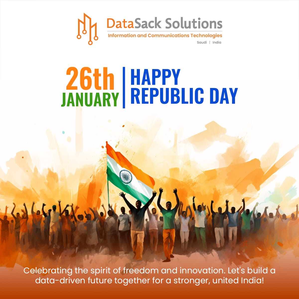 datasack's tweet image. 🇮🇳 Happy Republic Day! 🇮🇳

Wishing everyone a day to celebrate the unity, strength, and diversity of our great nation. Let’s honor our heroes and cherish the values that make us proud Indians. 

Jai Hind!🎉

#RepublicDay 🇮🇳 #ProudIndian #SpiritOfUnity #IndiaPride #Datasack