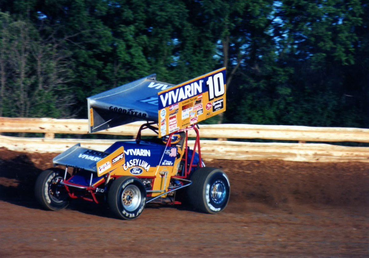 Dave Blaney on the hammer at <a href="/WilliamsGrove/">Williams Grove Speedway</a> - 1994
