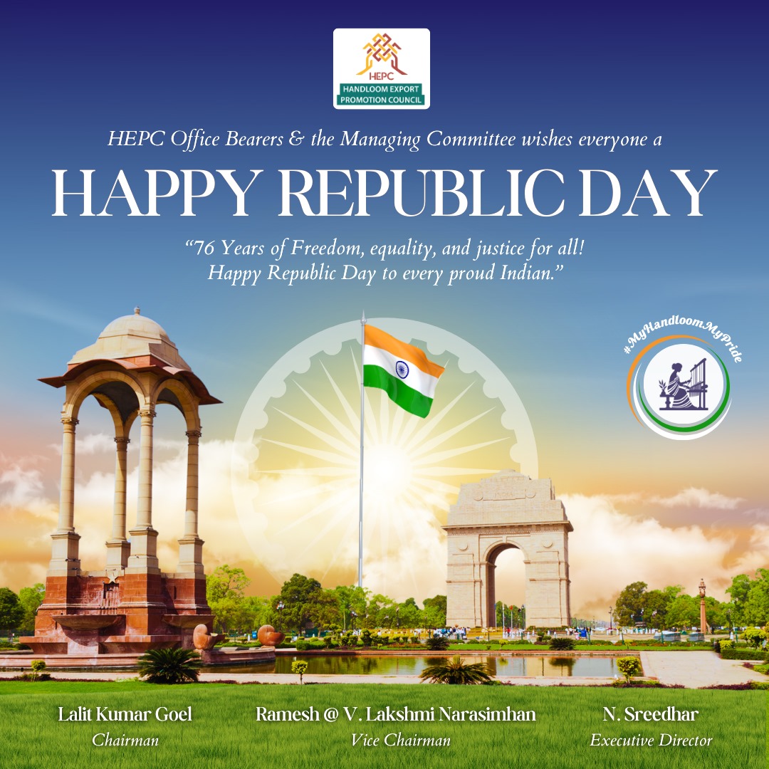 HEPC_India's tweet photo. HEPC Office Bearers &amp; the Managing Committee wishes everyone on this 76th Republic Day. Together we celebrate 76 Years of Freedom, Equality, and Justice for all! Happy Republic Day to every proud Indian.

#HappyRepublicDay2025 #MyNationMyPride #76Years https://t.co/3TWwxEyVRU