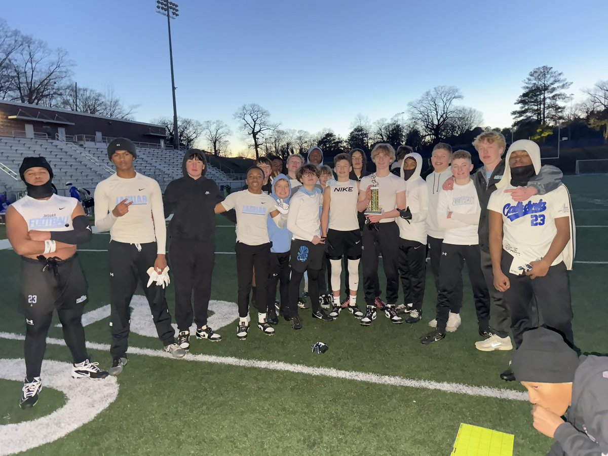 Admission…$20
Lunch…$15
The 1st tournament for our JR SPARK 7on7 team winning runner up with our current graduating SRs coaching them? PRICELESS.

SP alumni coach the varsity 7on7 team, and current SRs coach the 7th/8th graders… playing together makes a difference!!!