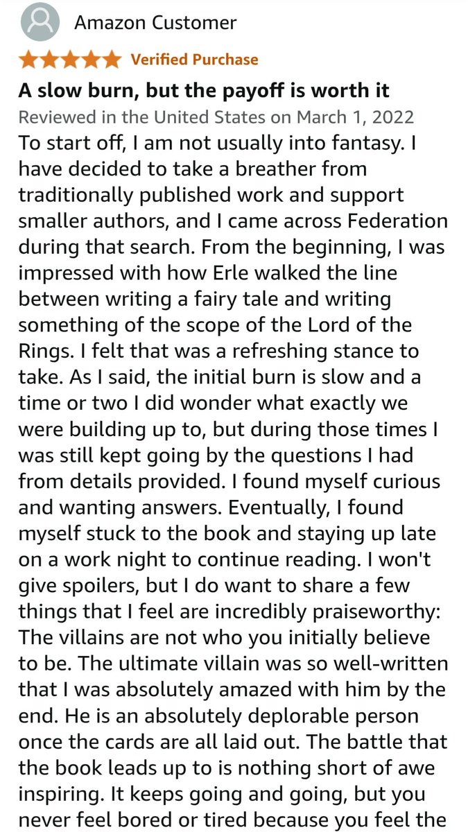 ErleClavet's tweet image. I'm extremely grateful for the reviews I have received for my books. Here's one that really means a lot to me.

#fantasyauthor #epicfantasy #creativewriter #fantasybooks