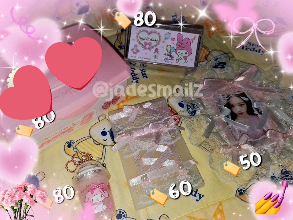 ursonlyjadey's tweet photo. update ! get nyo naaa :)) 50 nalang for card case &amp; toplo, for melody's naman 70 ea nalang 🩷 https://t.co/zmtlPMVllr
