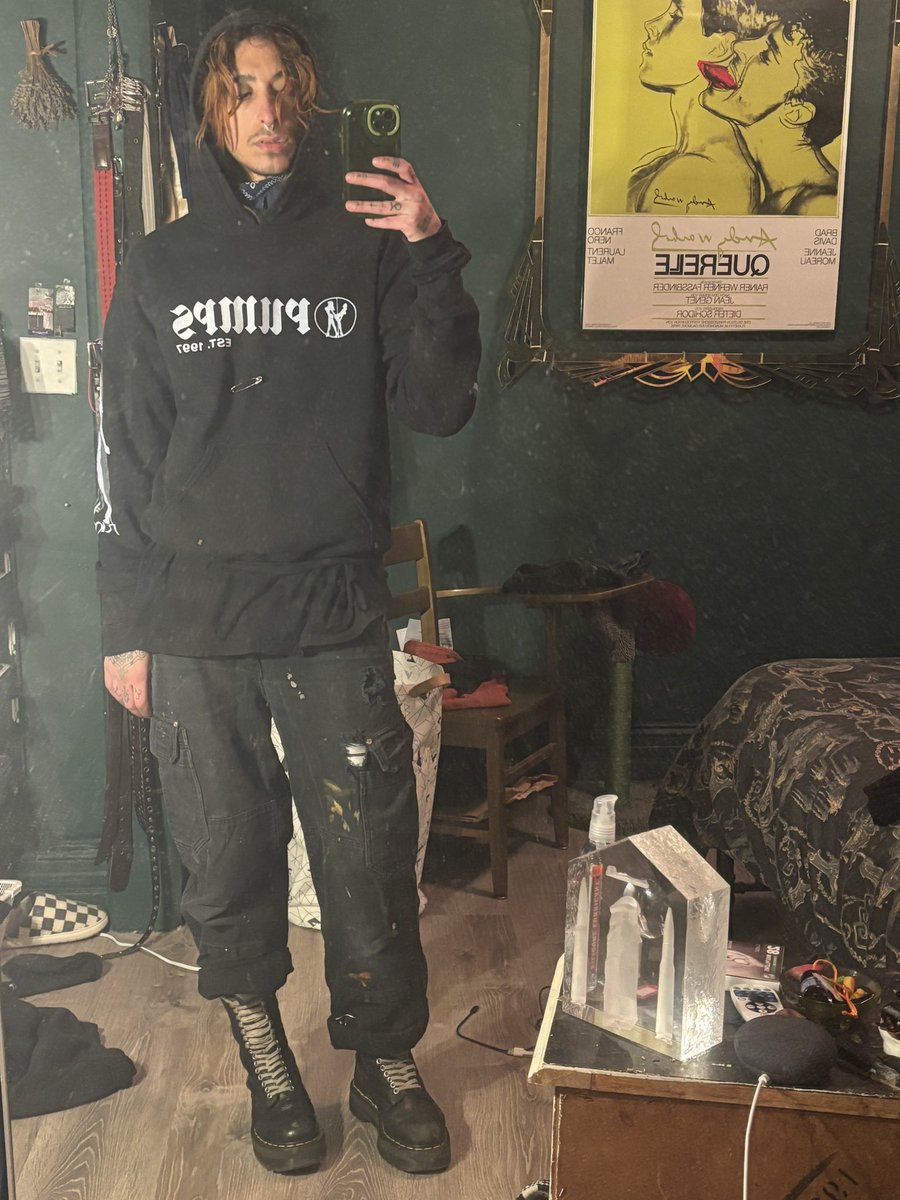 To Appear like some cis straight dude who plays bass in a bad punk band 
meanwhile I’m a transexual drag stripper with multiple cock statues, drawers full of rhinestoned underwear heels and like 60% of Brooklyn (and a few other places) have seen my hole(s) live on stage