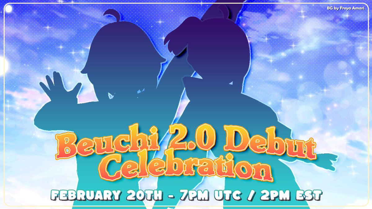 BEUCHI 2.0 DEBUT ANNOUNCEMENT

🗓️ Mark your calendars for FEBRUARY 20TH!! 🗓️
I am so excited to show you all what we've been cooking!!

#Vtuber #VtuberEN #VtuberDebut