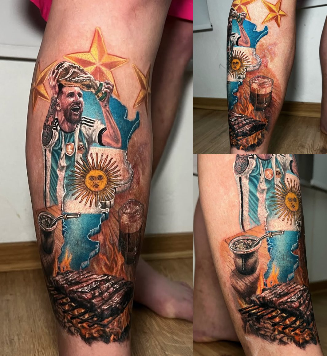 Messias30_'s tweet photo. Messi, mate y asado.

Qué locura de tatuaje. https://t.co/bmEXnNgRua