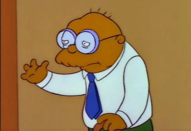 Criminalsimpson's tweet image. Hans Moleman at 31 yo
