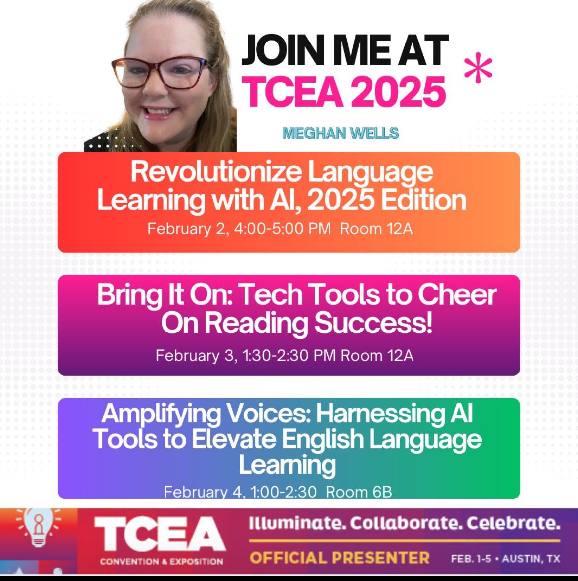 Join Me to talk about literacy and incorporating AI at  #TCEA2025 in Austin Texas! #TCEA @tcea
