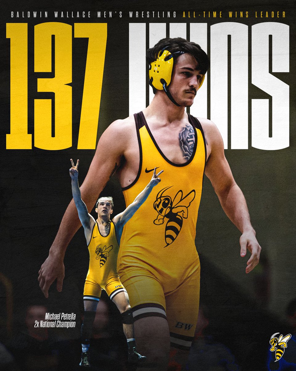 Baldwin Wallace Athletics (@bwathletics) on Twitter photo Congratulations to <a href="/bw_mwrestling/">Baldwin Wallace Men's Wrestling</a> senior All-American Michael Petrella on becoming the school's all-time wins leader. Petrella now has a career record of 137-4. Congratulations to <a href="/bw_mwrestling/">Baldwin Wallace Men's Wrestling</a> senior All-American Michael Petrella on becoming the school's all-time wins leader. Petrella now has a career record of 137-4.