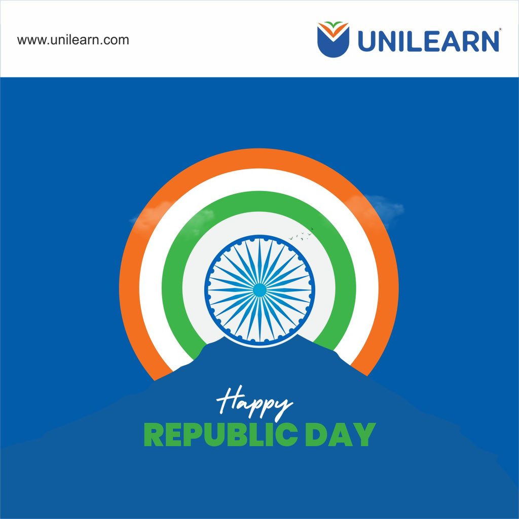 unilearnapp's tweet photo. Republic Day is a reminder of the freedom we cherish and the endless possibilities it brings. Let’s continue to create, innovate, and build a future filled with hope and progress. Unilearn wishes everyone a proud and joyous Republic Day!
#RepublicDay #UnityInDiversity #Unilearn https://t.co/2ud2ayQbZF