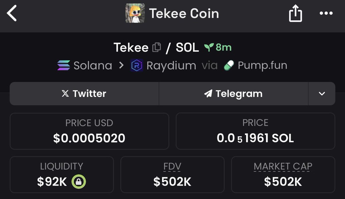 BC_MAVERIC's tweet photo. I aped $Tekee
Ca :
CdiZYq9e7enxaeCRAnmUtPapq8A8499ixHaLNzaspump
📍private Tg
#Tekee #Sol #Btc https://t.co/vQY9P7UK2x