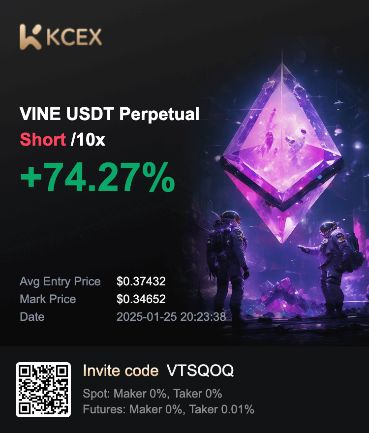 Join me on KCEX <a href="/KCEX_Official/">KCEX</a> to enjoy the lowest fees in the market, free withdrawals, and up to 1000 USDT in futures bonuses! Use my invitation code VTSQOQ and click here to sign up now: kcex.com/register?invit…