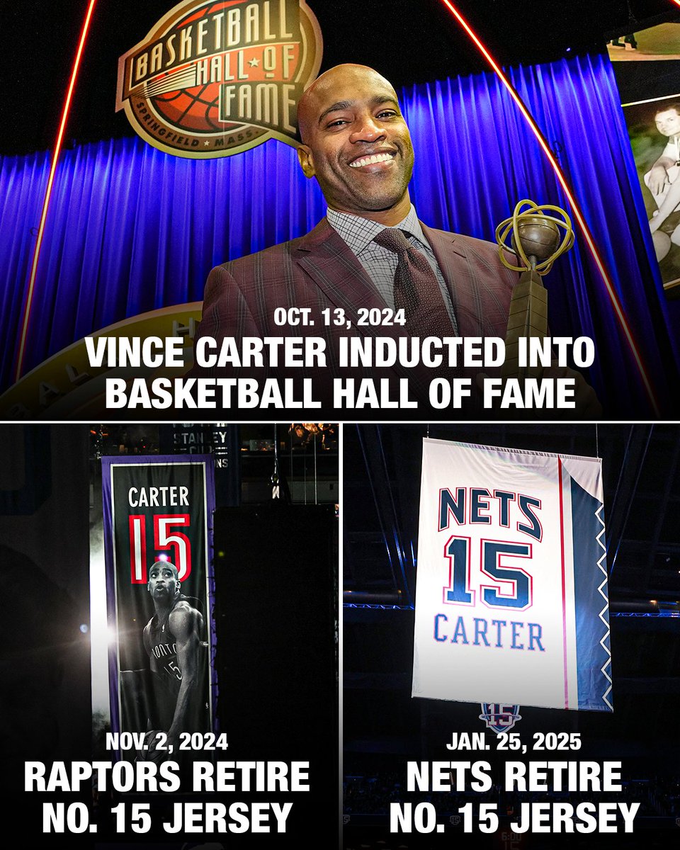 What a string of honors for Vince Carter in the last few months 👏