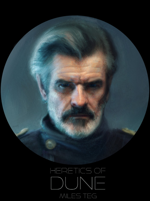 For the Miles Teg fans👍  This is a scrapped, unfinished portrait I did for Heretics special edition. #dune #milesteg
