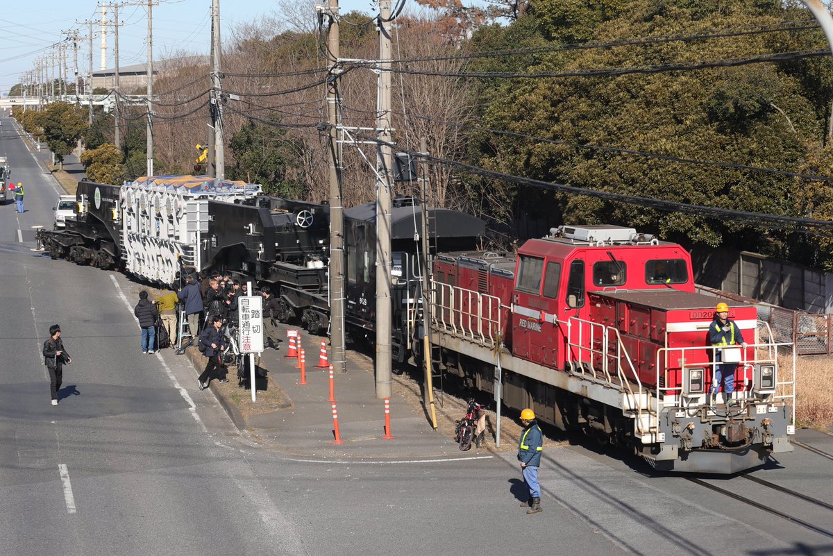 1/26 京葉臨海鉄道 9102レ DD200-801+ヨ+シキ801 久しぶりな特大貨物の