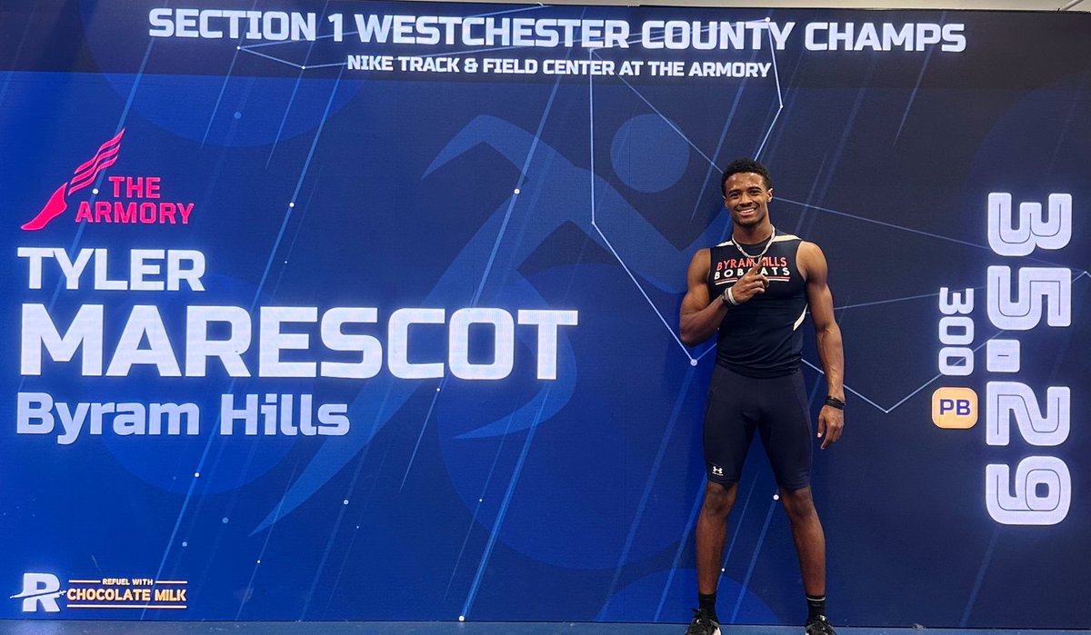 Congratulations to Tyler Marescot, our All-County 300m Champion, for placing 1st with an incredible time of 35.29!