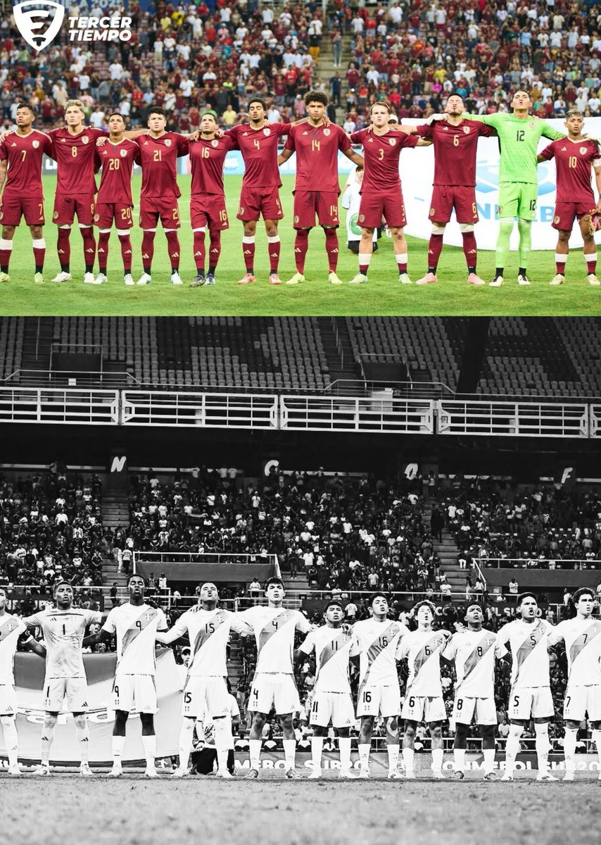 ¡GOLEADA VINOTINTO! 🇻🇪🙌🏻🔥

La selección nacional Sub20 de Venezuela venció 4-0 a Perú

Goles
Tamayo Min. 13 1T
Arias (GEC) Min. 66 2T
Rodríguez Min. 81 2T
Cordero Min. 89 2T

¿Qué te pareció la segunda presentación de la vinotinto?

#3Tiempoxmtv #sudamericanosub20 #vinotinto