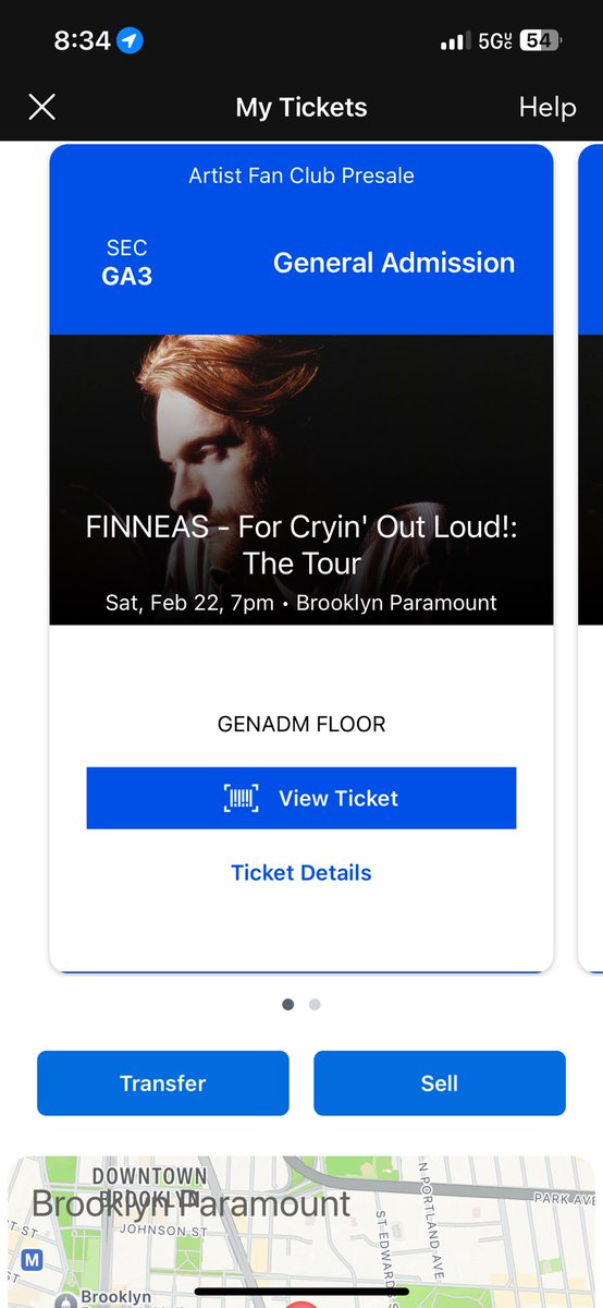 Trying to sell 2 tickets to see finneas at the brooklyn paramount on february 22nd, selling for what i paid $65