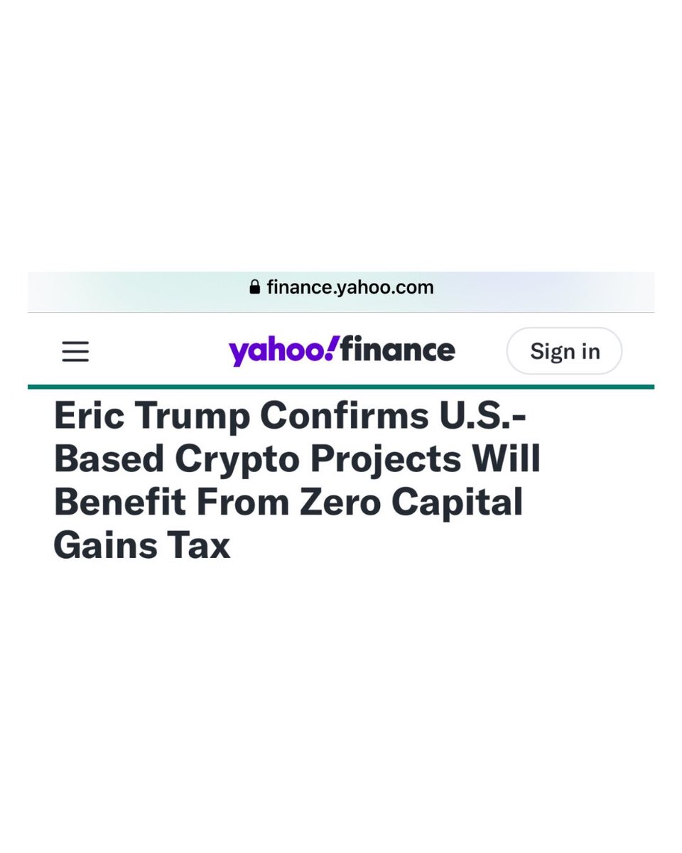 Eric Trump Unveils Zero Tax Plan for U.S. Crypto