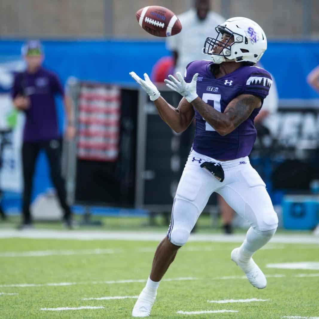 CJ_JRQ10's tweet photo. So blessed! Stephen F. Austin offered! @CoachC_rowland #AGTG #Grind #Lumberjackfootball 🪓🌲 https://t.co/p9MQYdmfD4