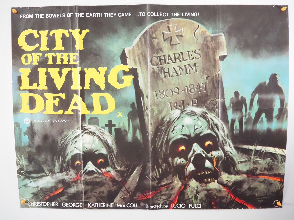 NCseventeen's tweet image. Watching Fulci marathon starting with 35mm scans of Zombie, Gates of Hell, The Beyond &amp;amp; House by the Cometary