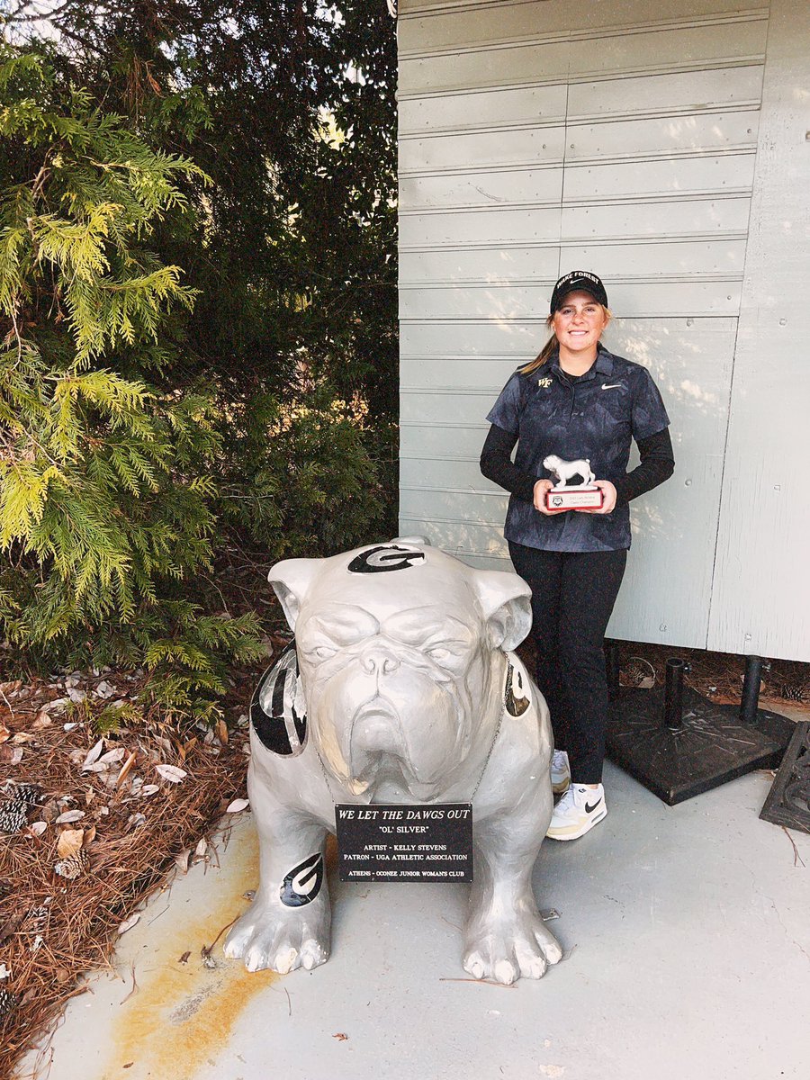 WakeWGolf's tweet image. Birthday dubs for @kovelesky in her first collegiate event ever!!! 🤩

#GoDeacs 🎩⛳️