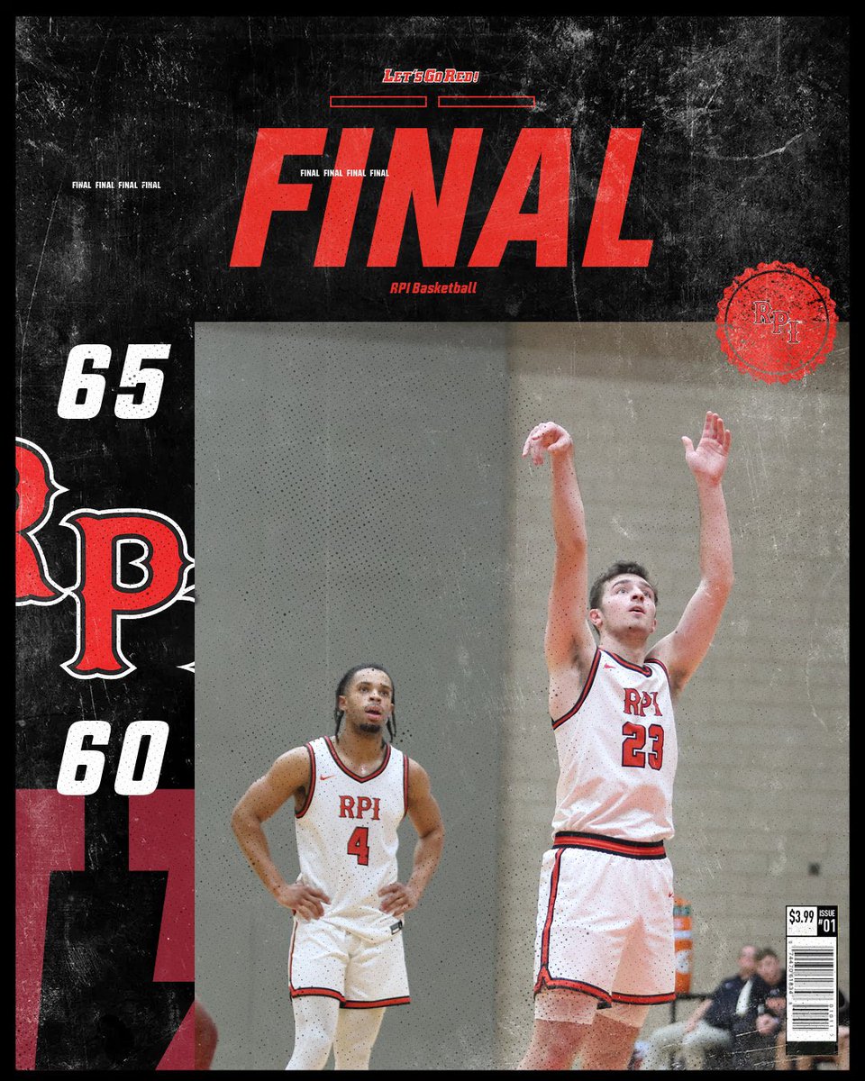 RPI_MBB's tweet photo. #WINsselaer 

RPI defeated Union at home in @llathletics matchup 65-60!

RPI was lead by PJ Scalisi with 16 points. Followed by Dylan Matchett with 14 and Andrew Deppe with 10. Avery Eugster chipped in with 8 points and 8 rebounds.

#letsgored #d3hoops https://t.co/OsiEHuFeQa