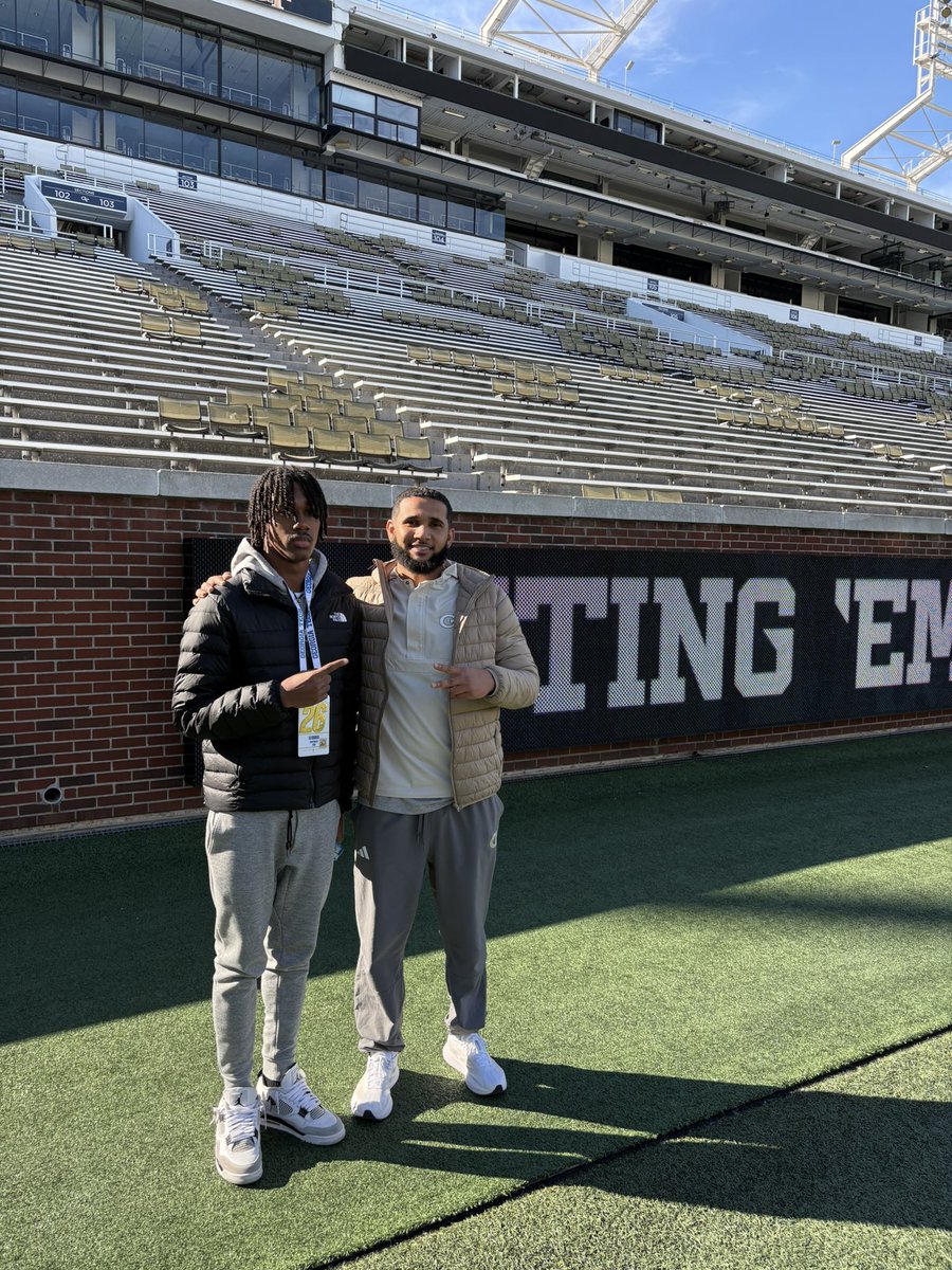 It was a great day at Georgia Tech. I can’t wait to come back in the future. Thank you to all the coaches and staff at <a href="/GeorgiaTechFB/">Georgia Tech Football</a>. #StingEm <a href="/CoachBrentKeyGT/">Coach Brent Key</a> <a href="/CoachSantucci/">Tyler Santucci</a> <a href="/Coach_KJones7/">Kobie Jones</a> @coreypeoples <a href="/Q_Jones2/">Quentin Jones "Coach Q"</a> <a href="/CoachCotman21/">Tanner Cotman</a>
<a href="/RecruitGeorgia/">Recruit Georgia</a> <a href="/Cats_Recruiting/">Whitewater Football Recruiting</a>  <a href="/coachcfrazier/">Chad Frazier</a>