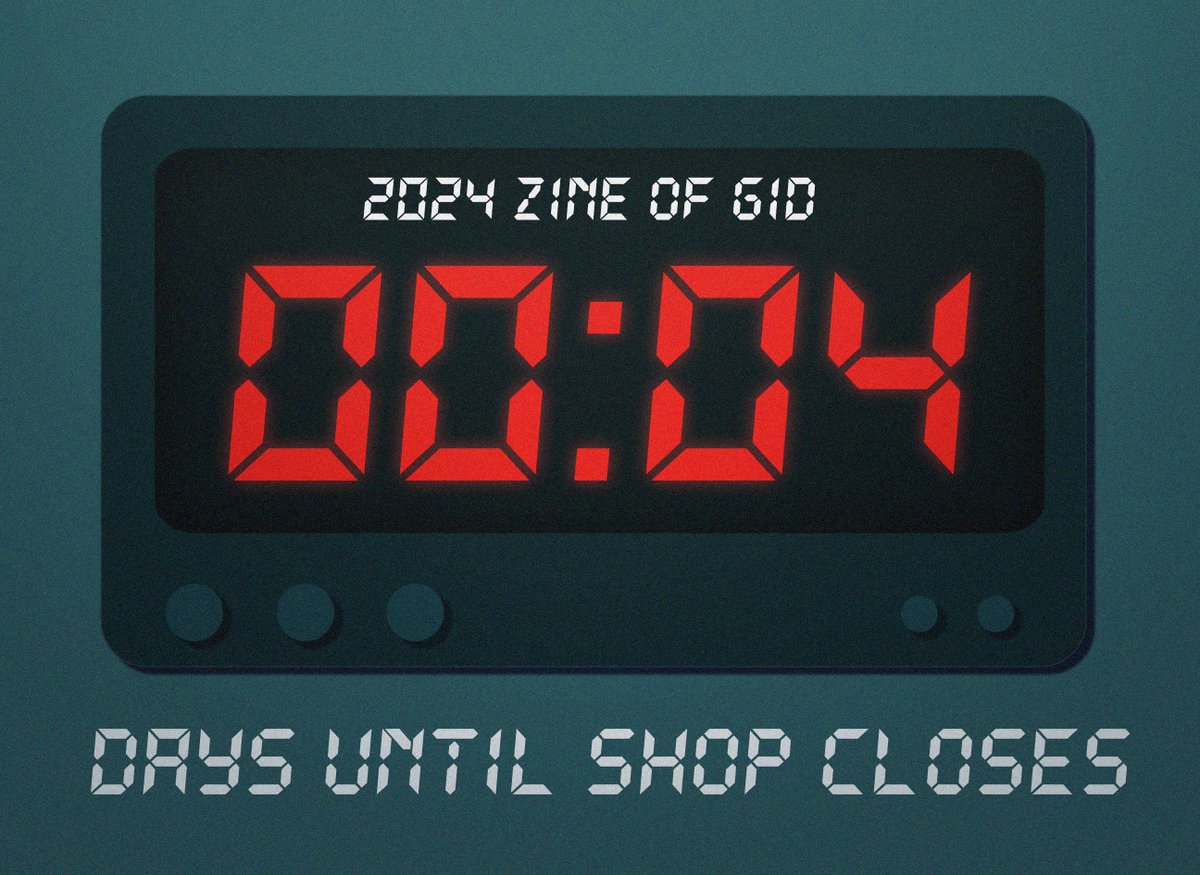 Only 4 days to grab a zine and merch! The leftover sale closes on Friday!
zineofgid.bigcartel.com