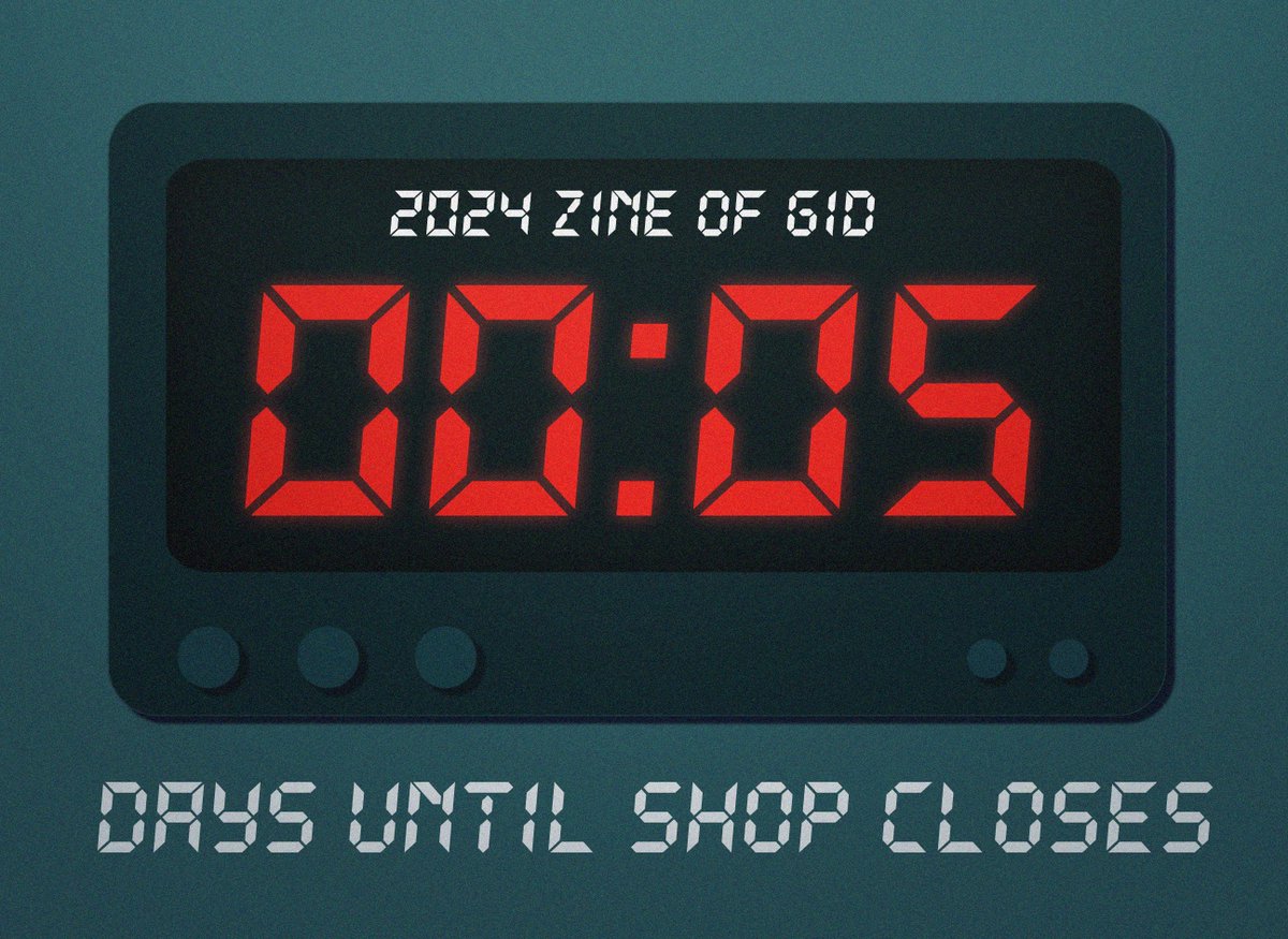 5 DAYS AND COUNTING! the Leftover Sale closes at the end of January! Grab a zine before they're gone!
zineofgid.bigcartel.com