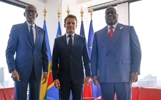 sumaili01's tweet photo. E. Macron s'est entretenu avec les dirigeants d la RDC et du Rwanda,a annoncé l'Elysée.Par échanges téléphoniques,le Pr français E. Macron a appelé samedi à la fin immédiate d l'offensive du M23 et des forces rwandaises ainsi qu'au retrait d ces dernières du territoire congolais. https://t.co/PqjpBqln49