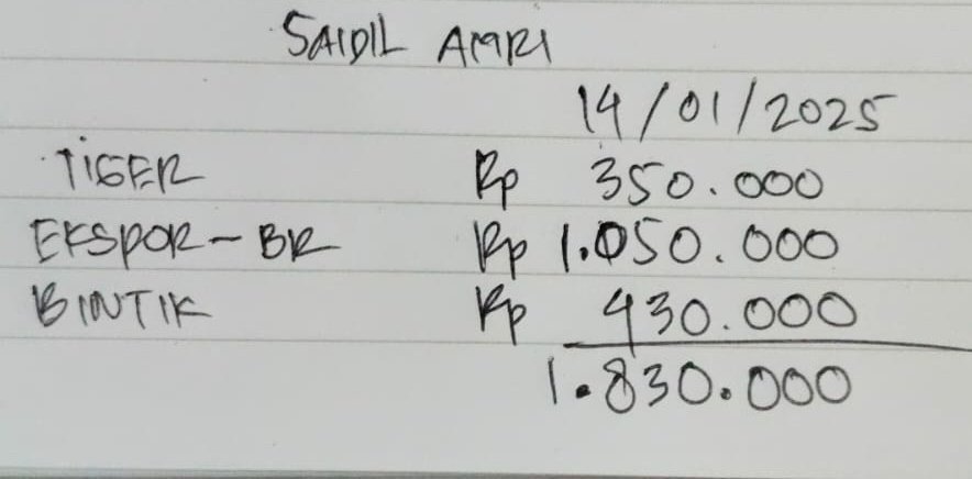 windya_melani's tweet photo. Selasa (14/01), Rusyita Windya , Luhkan Kutai Timur, di Bp Saidil Amri KN Bawal Bolong, Ds Benua Baru Ulu, melaporkan tangkapan Udang, Jaring hela berkantong, sebanyak 31,8 kg, 
harga Jual Rp 35.000-100.000/kg #GiatLuhkanSatminkalTegal #KutaiTimur #Tangkap https://t.co/EQm5mSO7z7