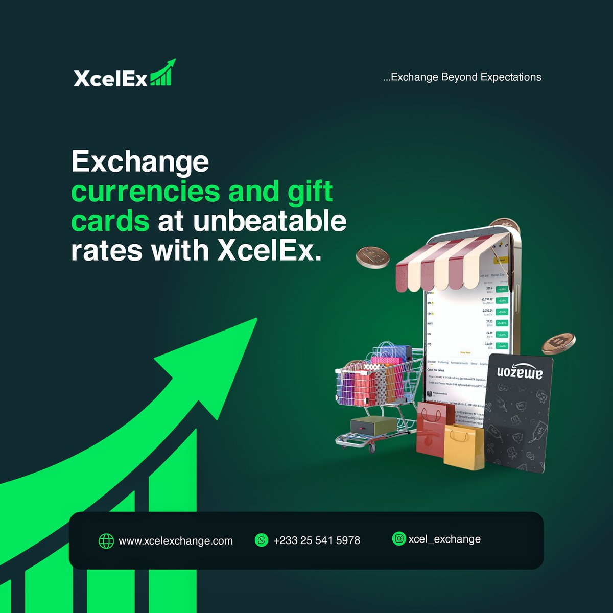 brightconceptgd's tweet image. Green is beautiful 😍 mehnn

Social media designs for XcelEx (change)

Exchange rates may fluctuate, but our designs are always on point 🎯 🤭(chai, see lines 😆)

How did I do?