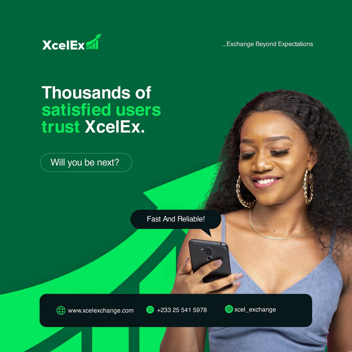 brightconceptgd's tweet image. Green is beautiful 😍 mehnn

Social media designs for XcelEx (change)

Exchange rates may fluctuate, but our designs are always on point 🎯 🤭(chai, see lines 😆)

How did I do?