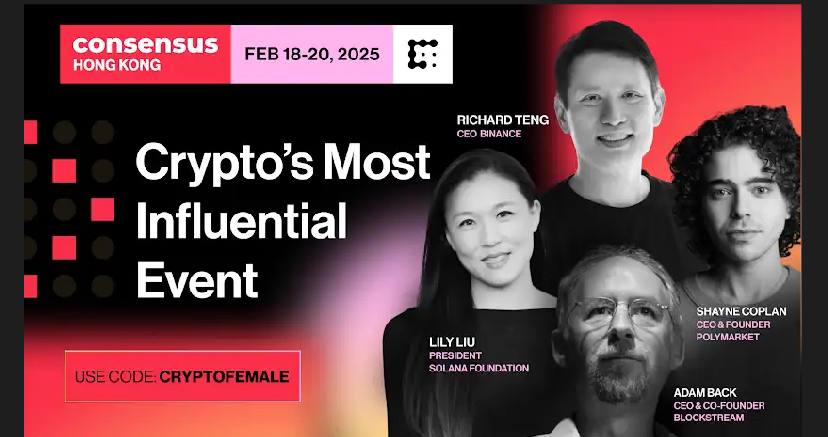 🌟 Exciting News! 🌟

Crypto Female is thrilled to announce our official partnership with <a href="/consensus2025/">Consensus 2025</a> Hong Kong as a Community Partner! 🎉

As part of this amazing collaboration, we’re bringing exclusive opportunities for our community:

👉 Access discounted tickets using the