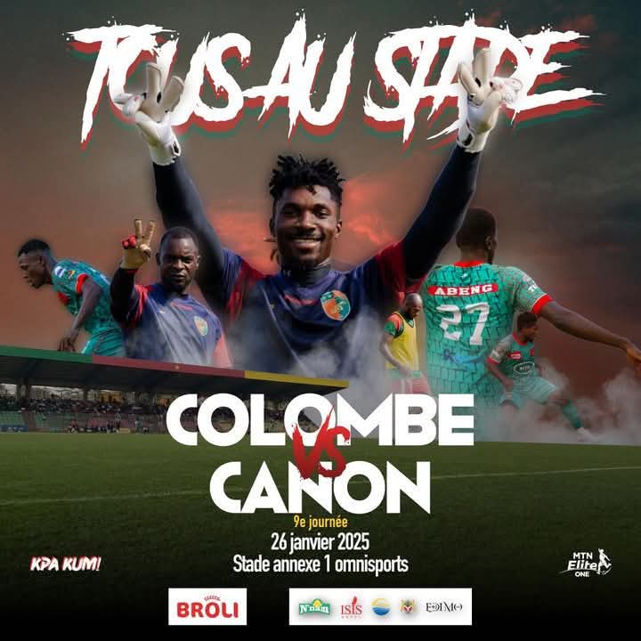 Le meilleur du Football c'est sur DIGIT SPORT+ 
Vivez le match <a href="/canonsportifyde/">canonsportifyaounde</a>  VS <a href="/ColombeDja/">COLOMBE SPORTIVE DU DJA ET LOBO OFFICIEL 🕊️🇨🇲</a>  en Direct ce jour sur DIGIT'SPORT TV