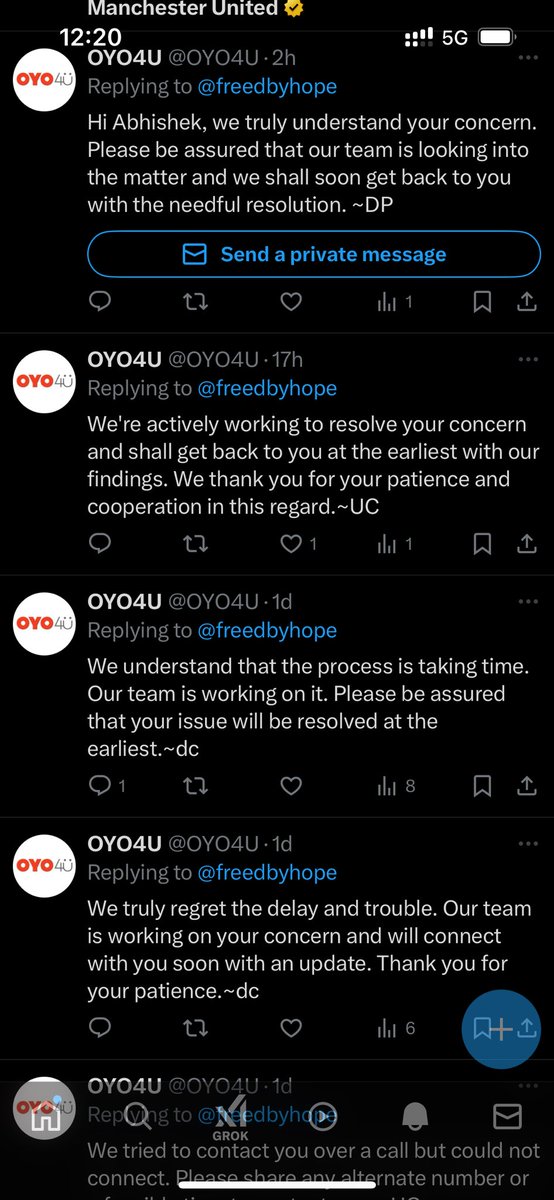 freedbyhope's tweet photo. @oyorooms @OYO4U @riteshagar please let humans work on these i am getting bot replies. Today is my checkin day and you a guys are making a mockery of the entire thing. Where will i stay? @aajtak @ndtv @ABPNews @republic @jagograhakjago https://t.co/KDpN2PKWY3