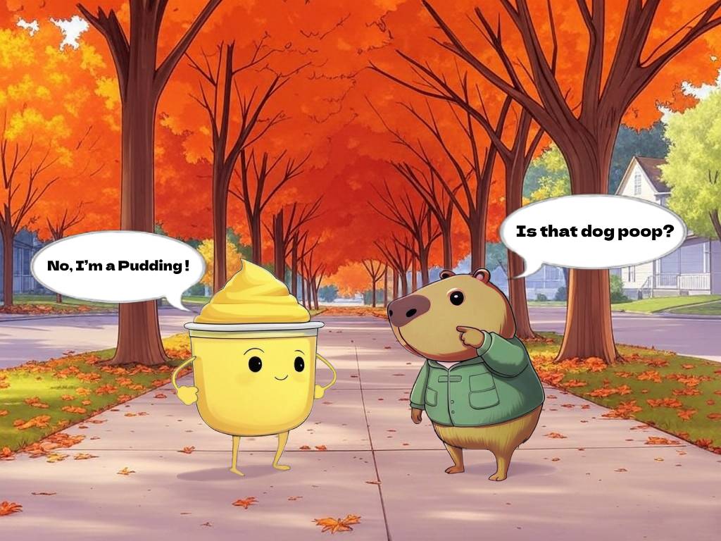 heroismeme_coin's tweet photo. Someone misunderstood what’s on Puddingman’s head...

“Is that dog poop?”💩

“No, I’m a Pudding!”🍮

CA:3ERCNkhbmFZWm3nnr1jcPAtkVr9CAqYDxH3H8EgHpump

Be a Puddingman through https://t.co/WOOUivmveU:
https://t.co/Z9acLzNCCJ…………………

#MEME #memecoin #PUDDINGMAN #HEROISMeMe $PUDDINGMAN