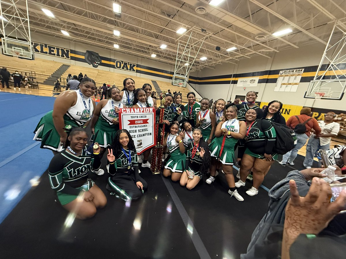Thespringcheer's tweet photo. What a time to be a MIGHTY LION!! This competition was one for the books. Ladies your hard work was shown and I couldn’t be a prouder coach. We are taking home the GOLD 1st Place Large Competitive Division , 1st Place Battle Cheer, &amp; 2nd Place Game Day Routine! Let’s go LIONS 🦁! https://t.co/70hxGMT95o