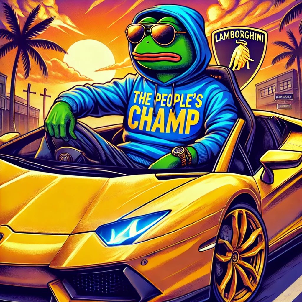 PEPLofficial's tweet photo. The community is growing organically and are loving The People's Champ. We're all gonna be cruising in our lambos soon 🚀🚀 https://t.co/YxBomLdXFG