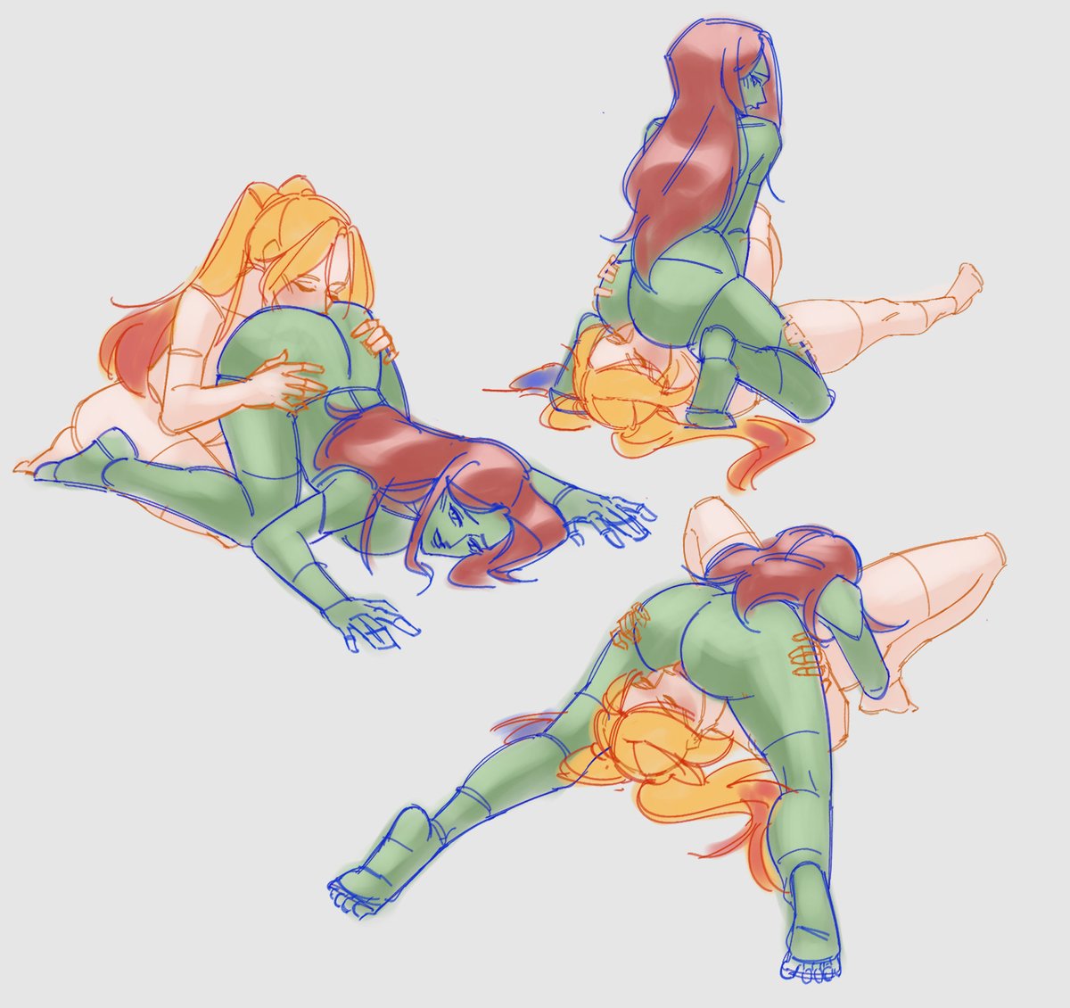 Someone commissioned me to draw spicy harlivy but then i got ghosted, guess ill share it here so i can move on