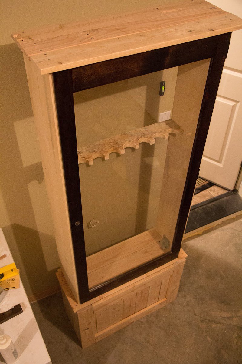 LifeWolverine's tweet image. Gun Cabinet made in my shop a month ago with friends.