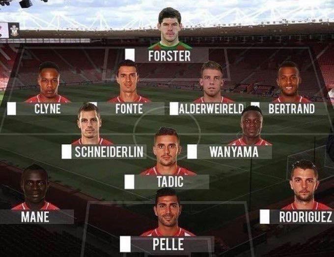 Footballtweet's tweet photo. This Southampton team 🔥 https://t.co/oYhOjnnGdH